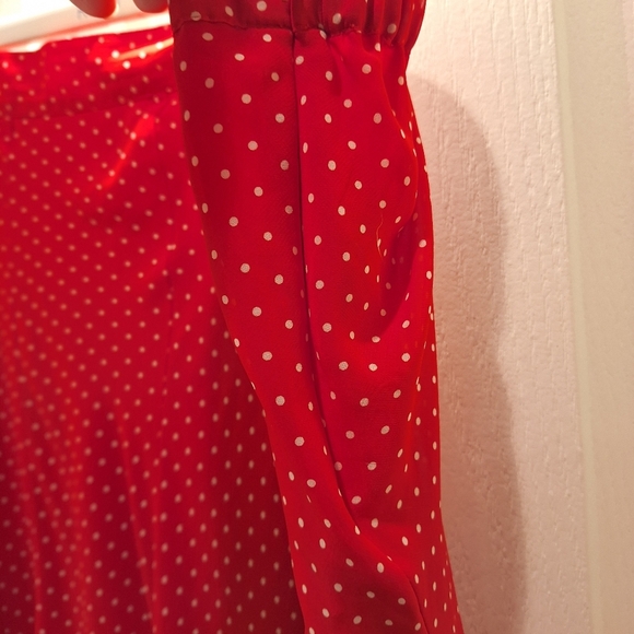 Jaclyn Smith Red Polka Dot Skirt 1X - Picture 4 of 8
